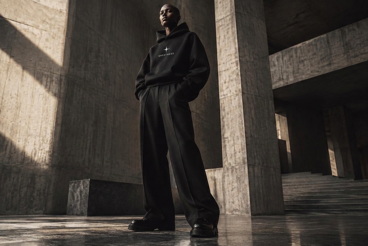GREATNESS campaign in brutalist architecture